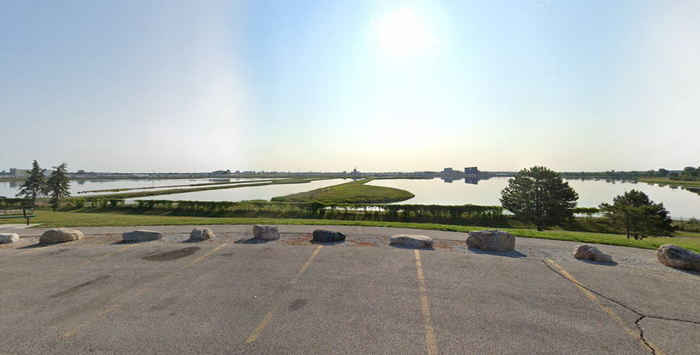 Midland Nuclear Power Plant (Cancelled) - Plant In Distance From Overlook Park (newer photo)